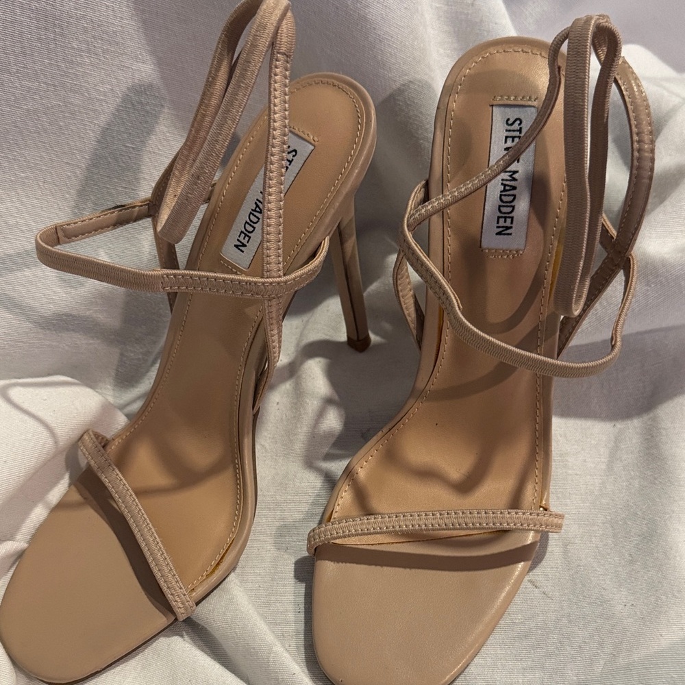 LAST CHANCE Madden Beige Strappy Heels